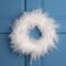 Northlight Wispy Feather Christmas Wreath - 14.5" - Unlit - Winter White